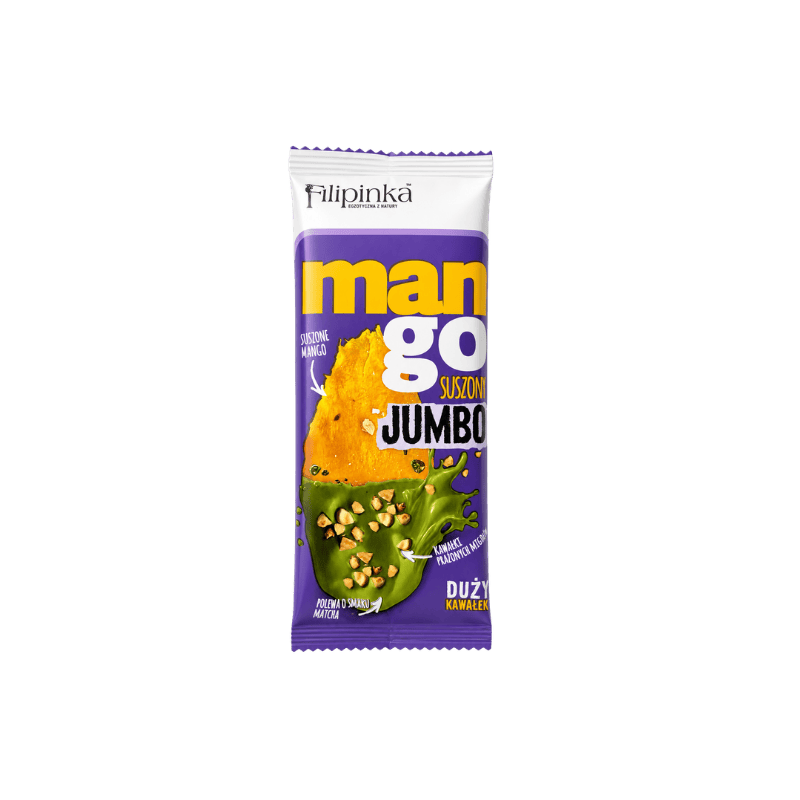 Filipinka Mango Jumbo Suszone w polewie matcha z migdałami 19g